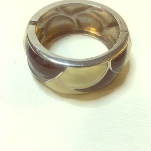 Black and White hinge bracelet